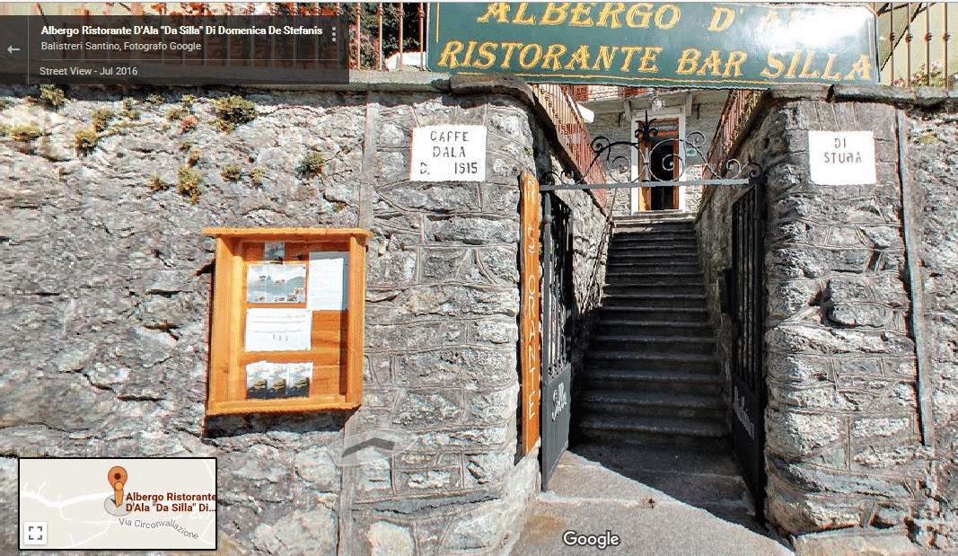 Virtual tour Albergo d’Ala Ristorante Silla di Domenica De Stefanis