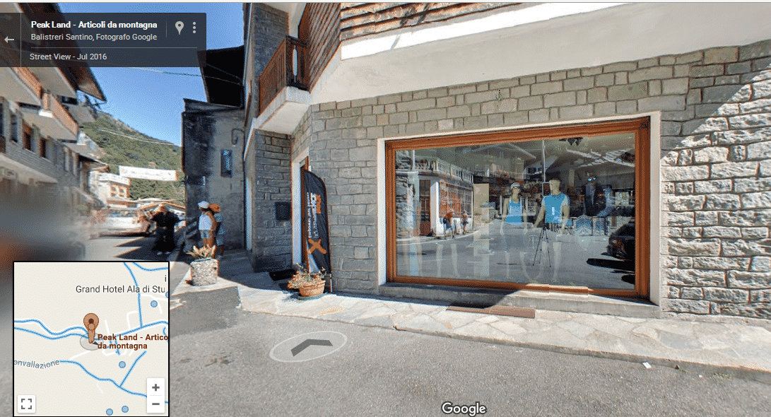 virtual tour Peak Land – Articoli da montagna – negozio Ala di Stura (to)